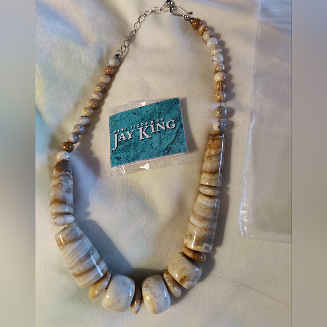 New Mine Finds By Jay King Sterling Silver Stone Necklace